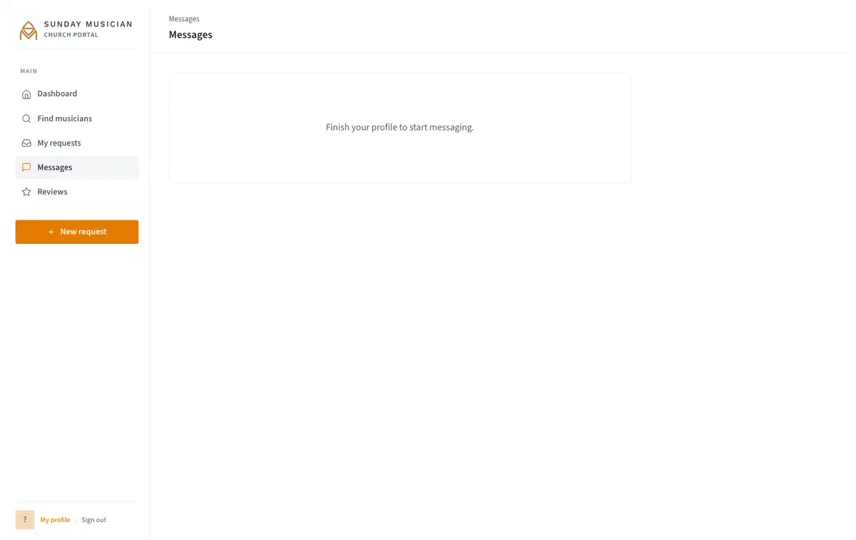 Messaging within the app